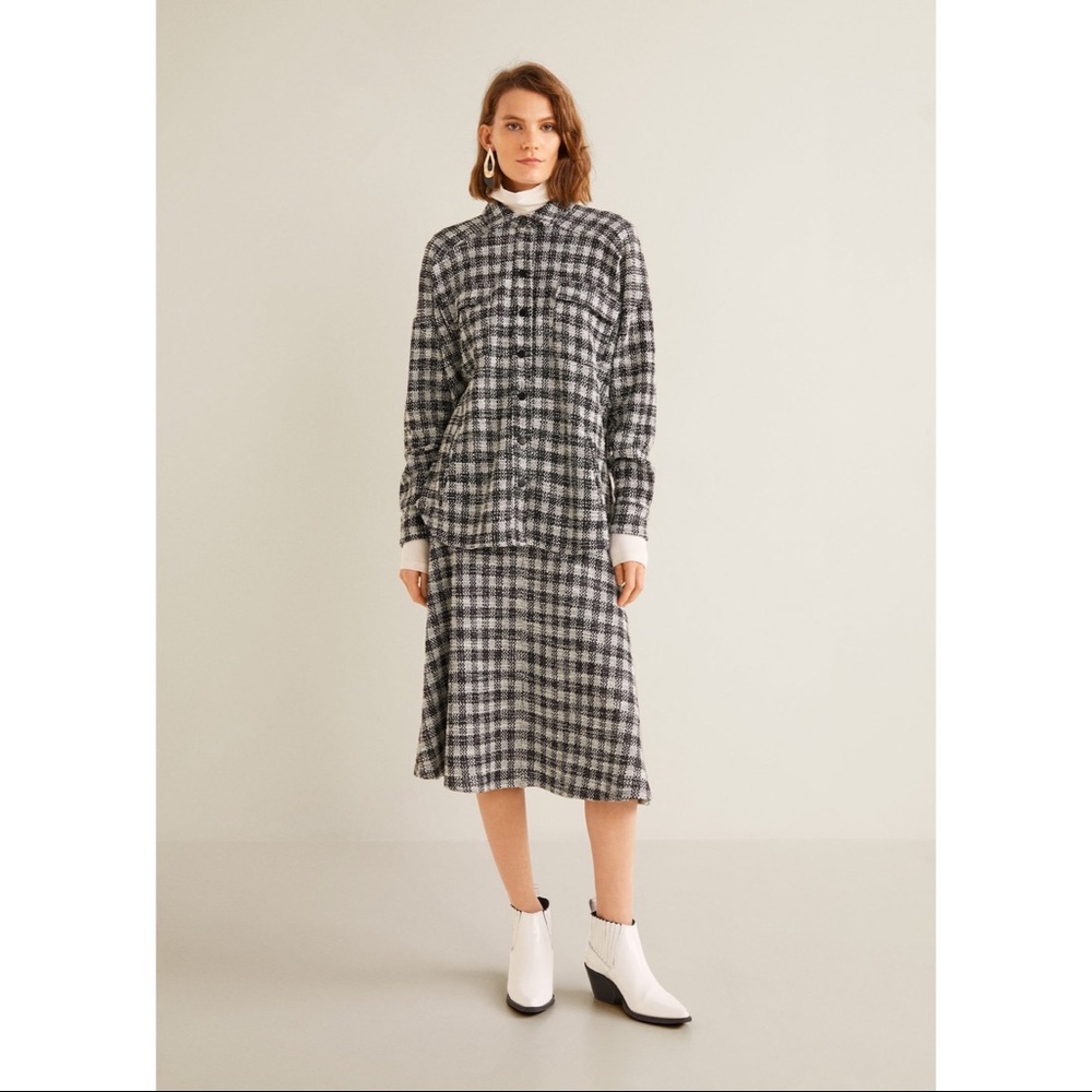 NWT Check tweed shirt